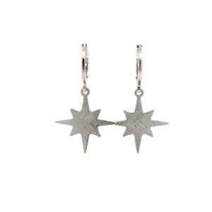 Stella Mini Earrings Rhodium Plated