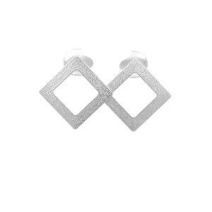 Isis Mini Earrings Rhodium Plated
